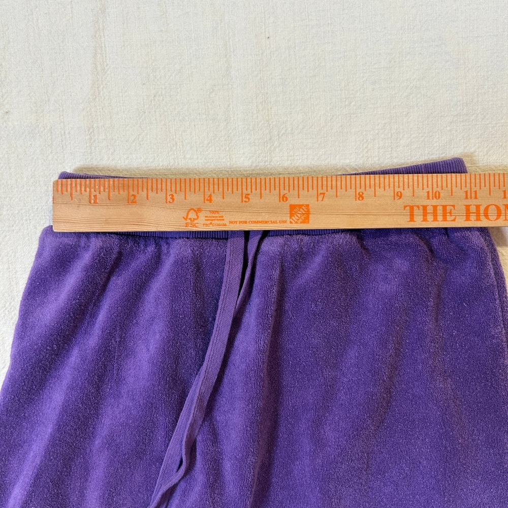 I.AM.GIA Purple Velour Mini Skirt XXS Drawstring Logo Terry Y2K Streetwear - Picture 5 of 8
